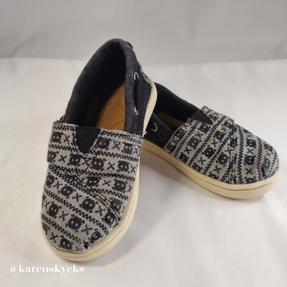 TOMS Alpargata Slip On Flats Toddler Size 7